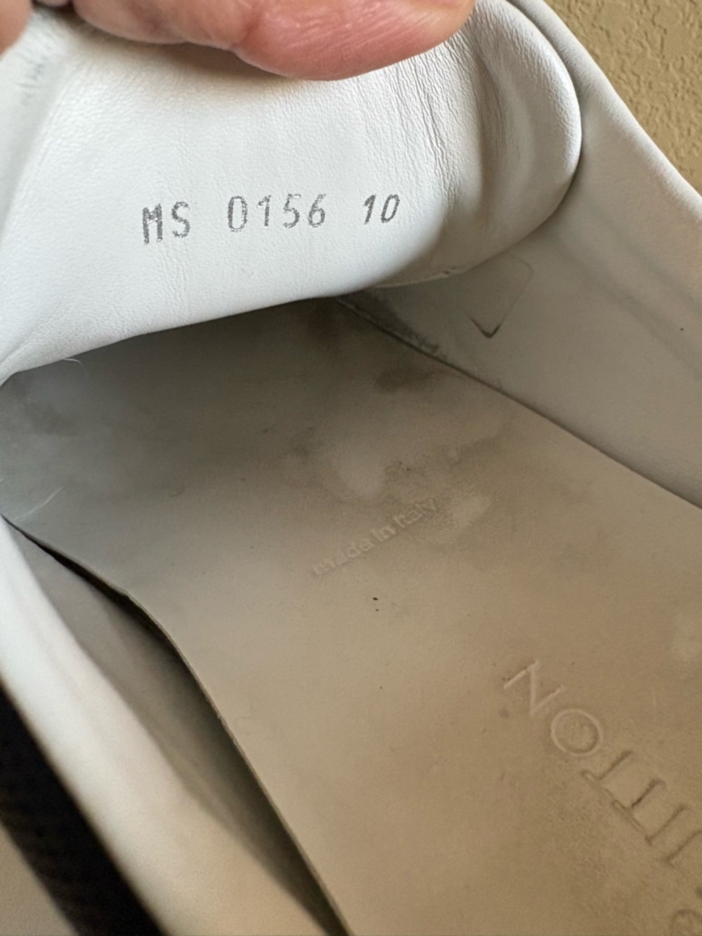 Louis Vuitton Navy Damier Low-Top Sneaker with White Sole- Used, Men’s size 10. - Picture 6 of 12